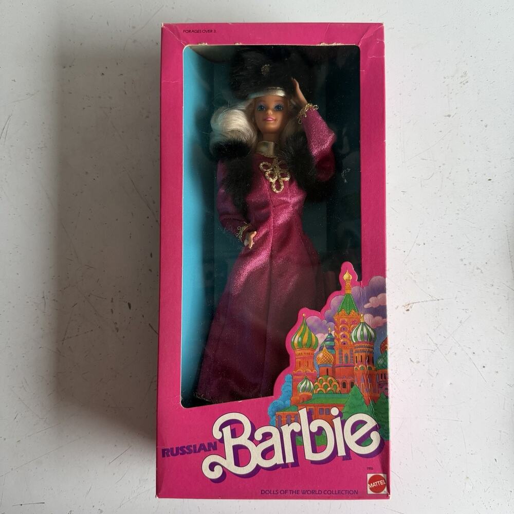 Vintage 1988 Mattel Russian Barbie Dolls of World 1916 NIB